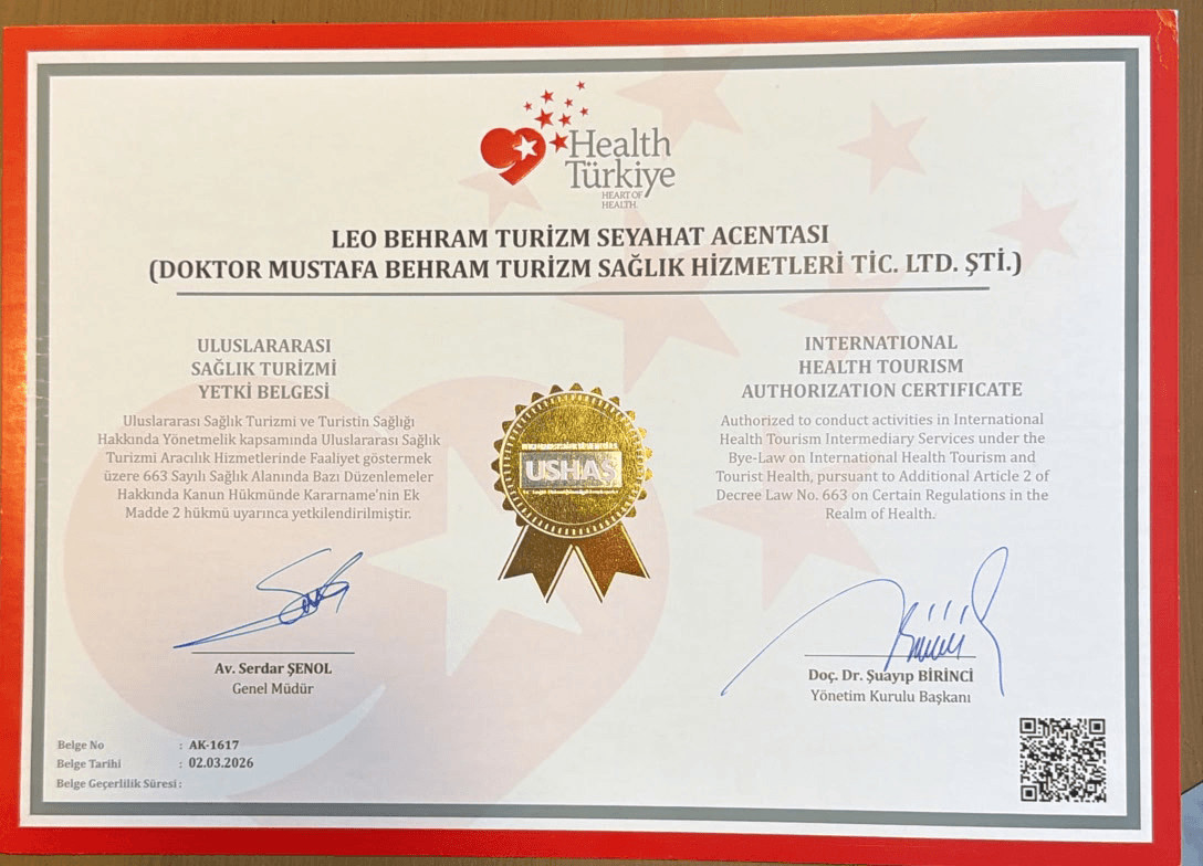 Sağlık Turizmi Yetki Belgemiz